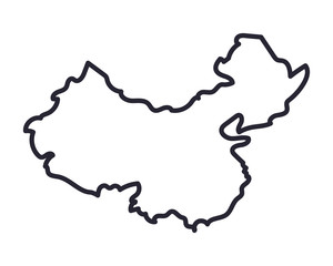 Isolated chinese map vector design