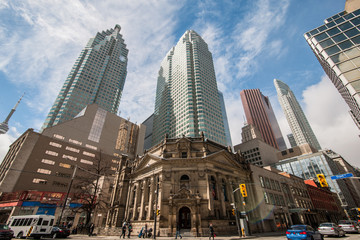Old and new buildings in Toronto, Canada