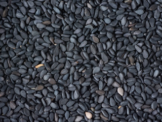 Top view, closeup of black sesame.