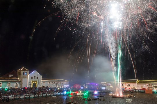 December Fireworks Festival In Villa De Leyva, Colombia