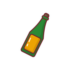 Isolated alcohol bottle icon vector design