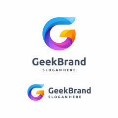 Obraz premium Business corporate letter G logo design vector. Colorful letter G logo design template. Abstract G Logo Concept