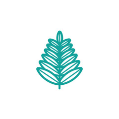 branch foliage nature leaf icon line green