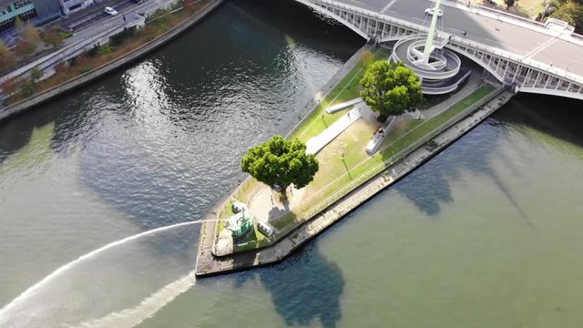Stunning Japanese city - Osaka, view from drone