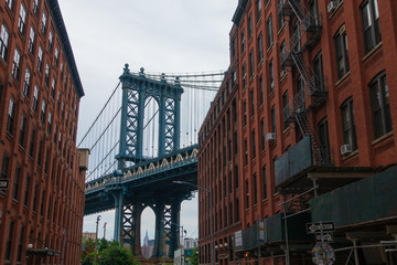 Fototapeta premium Krajobraz dnia Manhattan Bridge