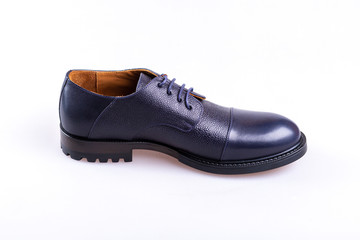 dark blue leather shoes