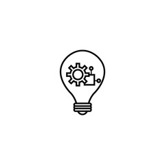 bulb gear circuit idea icon line style