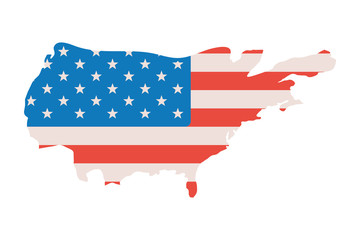 Isolated usa map vector design