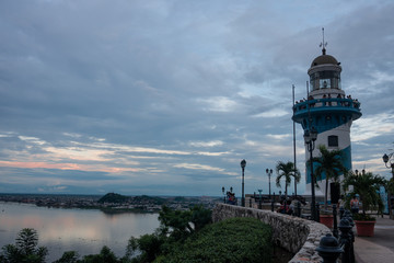 Fototapeta na wymiar Lighthouse of Santa Ana Hill - Guayaquil