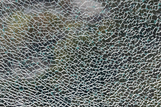 broken glass pattern close up
