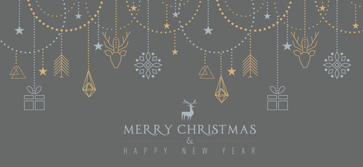 Auguri di Natale con elementi geometrici