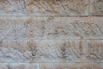 old granite stone wall close up