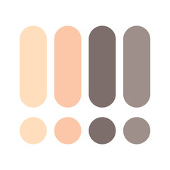 Colour palette vector illustration set