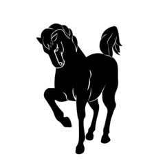 Horse Silhouette Vector. horse silhouette isolated on white background. Vector illustration
