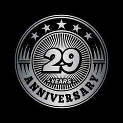 Fototapeta premium 29 years anniversary celebration logo design. Vector and illustration.