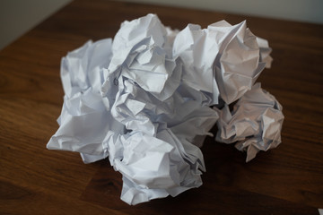 Obraz premium Project Ideas with crumbled paper