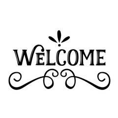 Welcome sign vector files sayings. Home decor. Isolated on transparent background.