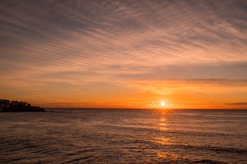 sunrise with clouds