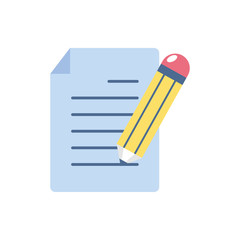 paper and pencil school education learning flat style