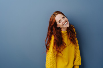 Cute happy young woman with a lovely smile