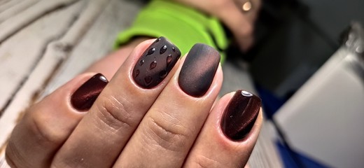Glamorous luxurious crocodile manicure. Design glamorous nails