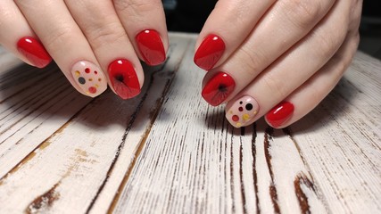 Glamorous luxurious crocodile manicure. Design glamorous nails