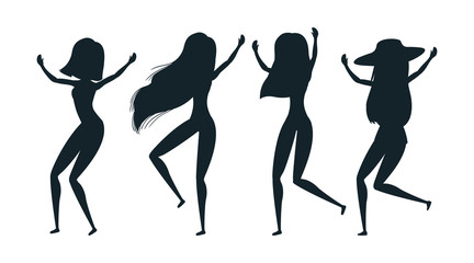 Isolated avatar women silhouette vector design