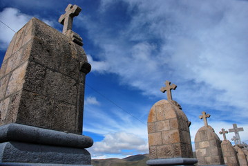 Cemetery in Copacabana, Bolivia
