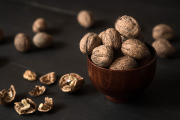 tasty walnuts food background