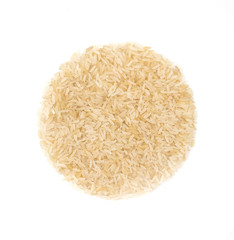 A circle of rice cereal. Isolated on a white background.