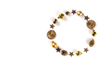 Christmas Flat Lay Background.