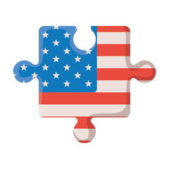 Isolated usa flag vector design
