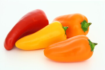 Healthy food - vegetables - fresh sweet pepper on white background