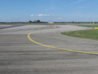 airport runway and taxi way
