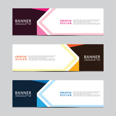 Vector abstract geometric design banner web template. Modern design. Vector illustration