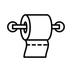 roll paper - tissue - bathroom icon vector design template