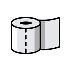 roll paper - tissue - bathroom icon vector design template