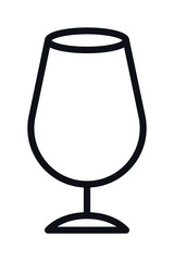 Isolated alcohol cup icon vector design