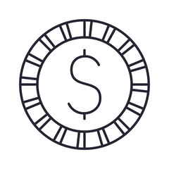 Isolated coin icon vector design