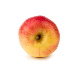 Red yellow apple. Isolated on white background.	