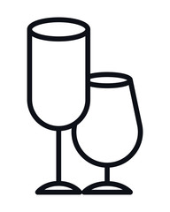 Isolated alcohol cup icon vector design