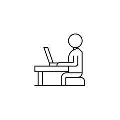 overtime work - minimal line web icon. simple vector illustration. concept for infographic, website or app.