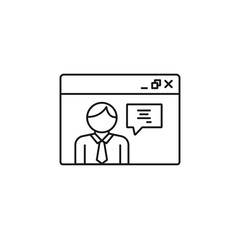 online consulting - minimal line web icon. simple vector illustration. concept for infographic, website or app.