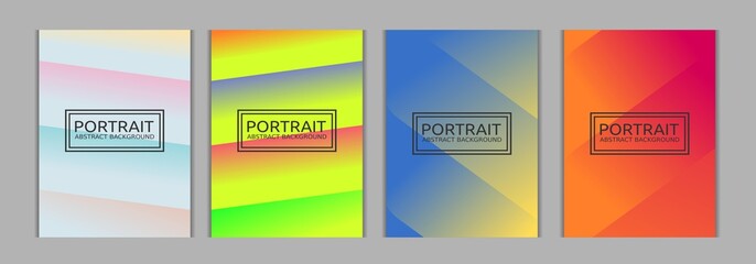 minimalist cover design. abstract sloping gradient portrait backround