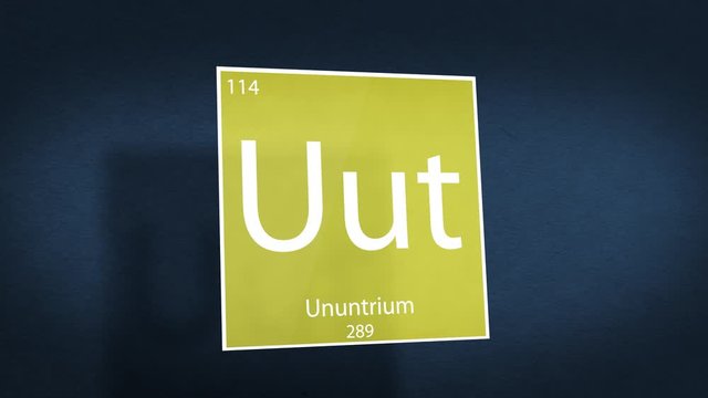  Periodic Table of Elements Cinematic Animated Series - Element Ununtrium hovering in space