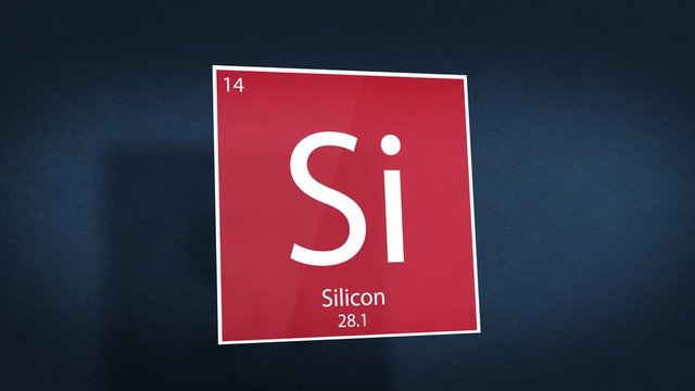  Periodic Table of Elements Cinematic Animated Series - Element Silicon hovering in space