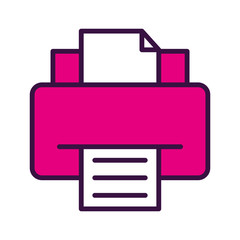 Printer icon - Print symbol - Print paper or document sign