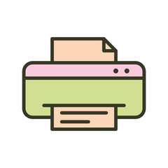 Printer icon - Print symbol - Print paper or document sign