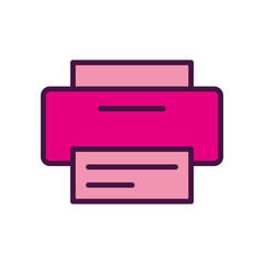 Printer icon - Print symbol - Print paper or document sign