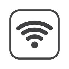 Wireless internet Sign isolated on white background